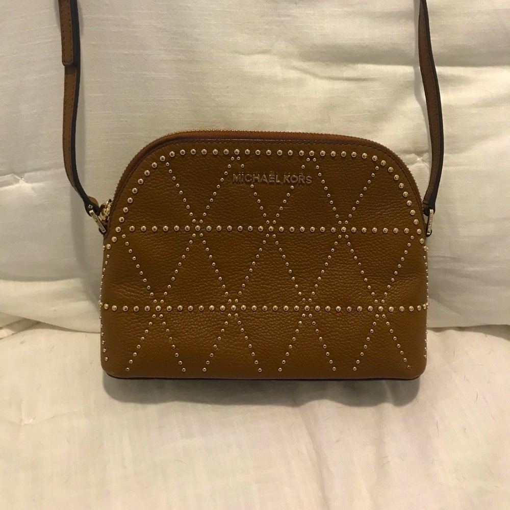 Michael Kors Adele Studded Medium Dome Crossbody